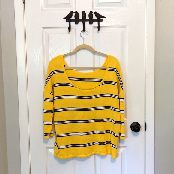 Bright striped 3/4 sleeve t-shirt - Picture 2 of 5